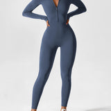 Women's Zip Front Long Sleeve Jumpsuit