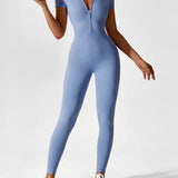 Women's Zip Front Long Sleeve Jumpsuit