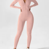 Women's Zip Front Long Sleeve Jumpsuit