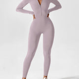 Women's Zip Front Long Sleeve Jumpsuit