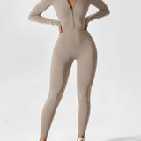 Women's Zip Front Long Sleeve Jumpsuit