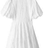 Women's Puff Sleeve V-Neck Mini Dress