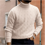 Men's Classic Turtleneck Cotton Knit Sweater