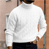 Men's Classic Turtleneck Cotton Knit Sweater