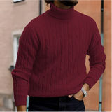 Men's Classic Turtleneck Cotton Knit Sweater