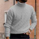 Men's Classic Turtleneck Cotton Knit Sweater