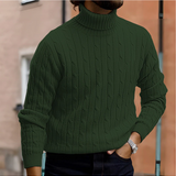 Men's Classic Turtleneck Cotton Knit Sweater