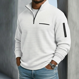 Men's Quarter-Zip Pullover with Stand Collar
