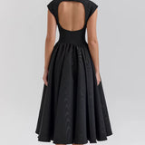 Women's Cap Sleeve Midi Dress