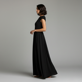 Women's Short Sleeve Maxi Dress