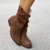 Women's Slouch Mid Calf Ankle Boots