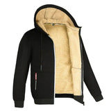 Men's Hooded Fur-Lined Sweater with Pockets