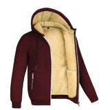 Men's Hooded Fur-Lined Sweater with Pockets