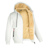 Men's Hooded Fur-Lined Sweater with Pockets