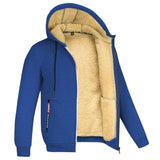 Men's Hooded Fur-Lined Sweater with Pockets