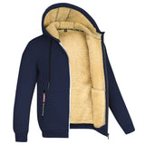 Men's Hooded Fur-Lined Sweater with Pockets