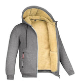 Men's Hooded Fur-Lined Sweater with Pockets