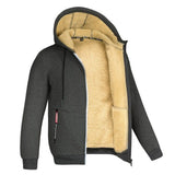 Men's Hooded Fur-Lined Sweater with Pockets