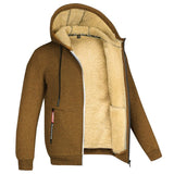 Men's Hooded Fur-Lined Sweater with Pockets