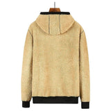 Men's Hooded Fur-Lined Sweater with Pockets