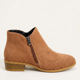 Women's Cushioned Footbed Zip Ankle Boots