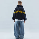 Oversized Hooded Sweatshirt with Back Print