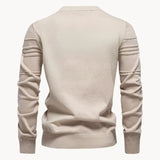 Men's Knitted Slim Fit Cotton Blend Pullover