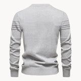 Men's Knitted Slim Fit Cotton Blend Pullover