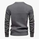 Men's Knitted Slim Fit Cotton Blend Pullover