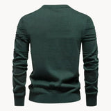 Men's Knitted Slim Fit Cotton Blend Pullover