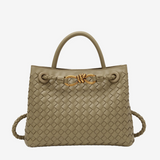Woven Top Handle Crossbody Satchel Bag