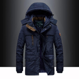 Men's Insulated Winter Parka with Adjustable Hood