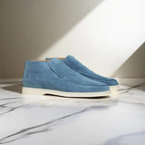 Men's Calf Suede Loafers with Leather Insole