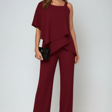 Women's Cap Sleeve Wide Leg Jumpsuit