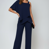 Women's Cap Sleeve Wide Leg Jumpsuit