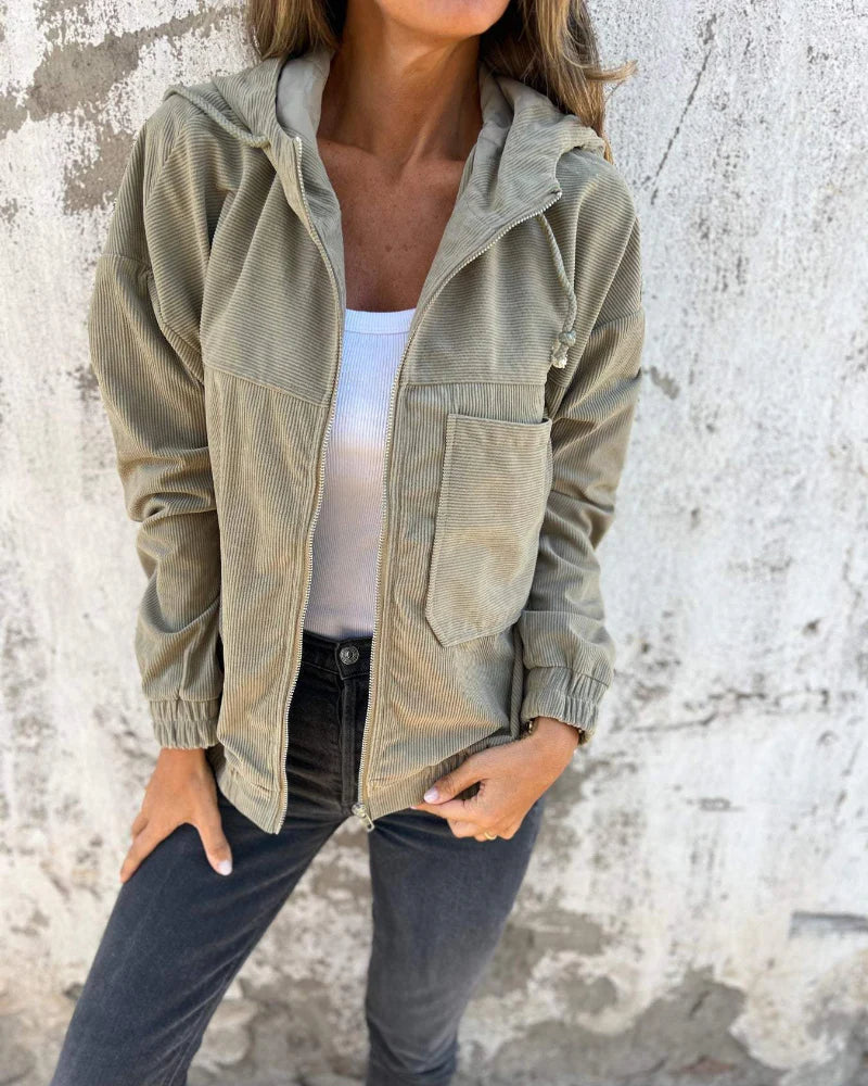 Women’s Corduroy Hooded Jacket