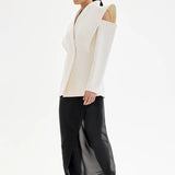 Ladies’ Structured White Blazer