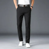 Men's Slim-Fit Stretch Trousers for Business or Casual