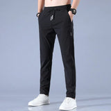 Men's Drawstring Joggers with Zipped Side Pockets