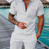Men's Two-Piece Polo and Shorts Set