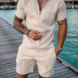 Men's Two-Piece Polo and Shorts Set