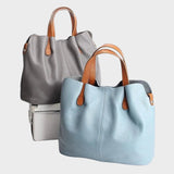 Women's Grey Leather Bag