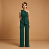 Women's One Shoulder Wide Leg Jumpsuit