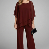 Women's Black Wide Leg Two Piece Set