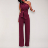 Women's One Shoulder Wide Leg Jumpsuit