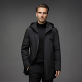 Men's Water-Resistant Hooded Winter Jacket, Slim Fit