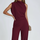 Women's Sleeveless Straight Leg Jumpsuit