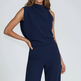 Women's Sleeveless Straight Leg Jumpsuit