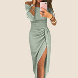 Ladies’ Off-Shoulder Midi Dress