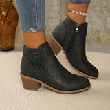 Women's Supportive Orthopaedic Boots, Laser-Cut Finish